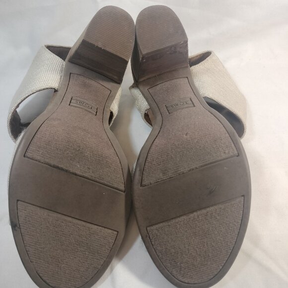 Toms Majorca Heeled Canvas Sandals - Picture 7 of 8